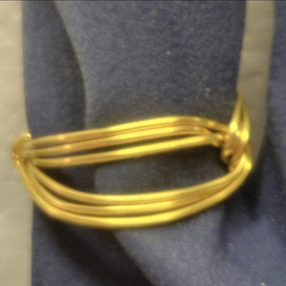 Gold Wire Wrapped Triple Twisted Ring - Picture 2 of 7